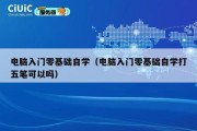 电脑入门零基础自学（电脑入门零基础自学打五笔可以吗）