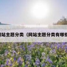 网站主题分类（网站主题分类有哪些）