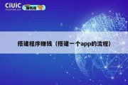 搭建程序赚钱（搭建一个app的流程）