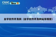 自学软件开发网（自学软件开发网站有哪些）