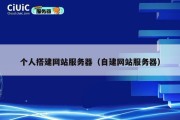 个人搭建网站服务器（自建网站服务器）
