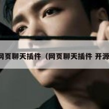 网页聊天插件（网页聊天插件 开源）