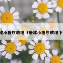 搭建小程序教程（搭建小程序教程下载）