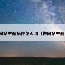 网站主题插件怎么用（做网站主题）
