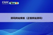 源码网站模板（正版网站源码）