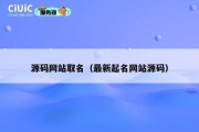 源码网站取名（最新起名网站源码）