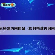 自己搭建内网网站（如何搭建内网网站）