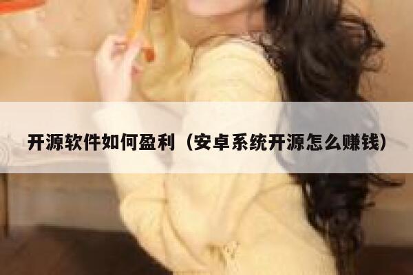 开源软件如何盈利（安卓系统开源怎么赚钱） 第1张