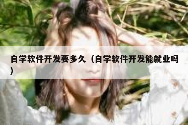 自学软件开发要多久（自学软件开发能就业吗） 第1张