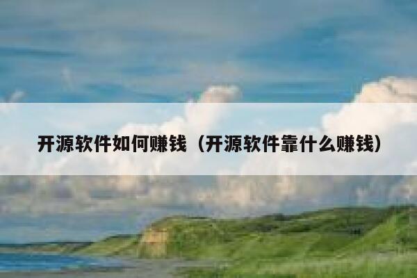 开源软件如何赚钱（开源软件靠什么赚钱） 第1张