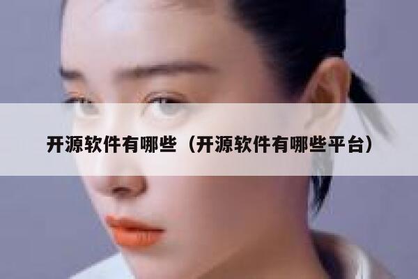 开源软件有哪些（开源软件有哪些平台） 第1张