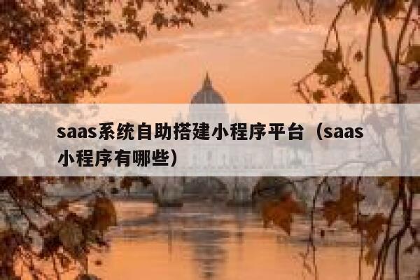 saas系统自助搭建小程序平台（saas小程序有哪些） 第1张
