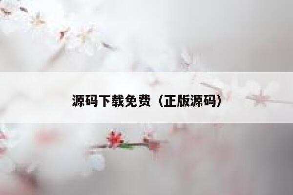 源码下载免费（正版源码） 第1张