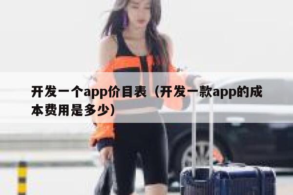 开发一个app价目表（开发一款app的成本费用是多少） 第1张
