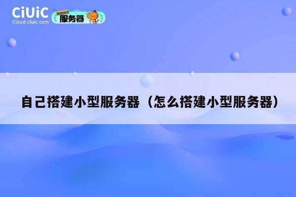 自己搭建小型服务器（怎么搭建小型服务器） 第1张