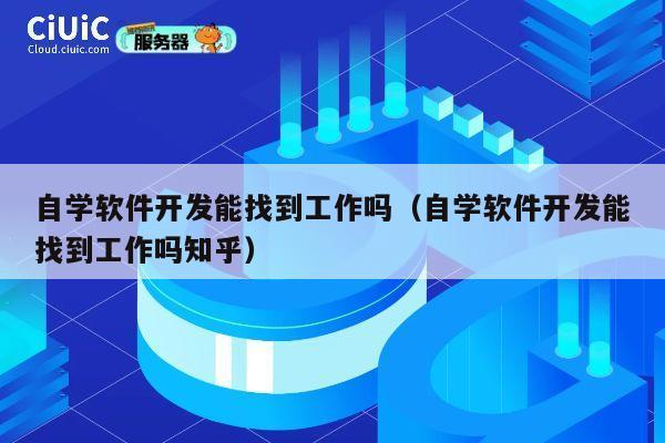 自学软件开发能找到工作吗(自学软件开发能找到工作吗知乎) 第1张 自学软件开发能找到工作吗(自学软件开发能找到工作吗知乎) 第1张